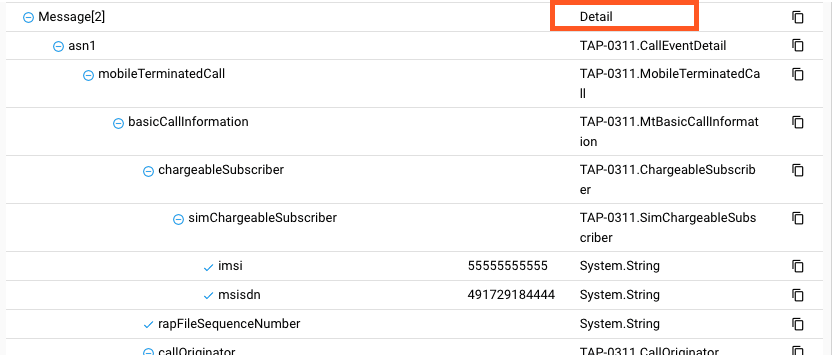 Decoded ASN.1 Sample File Viewing