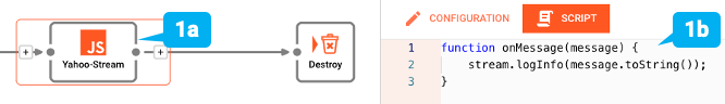 Javascript output to stream log