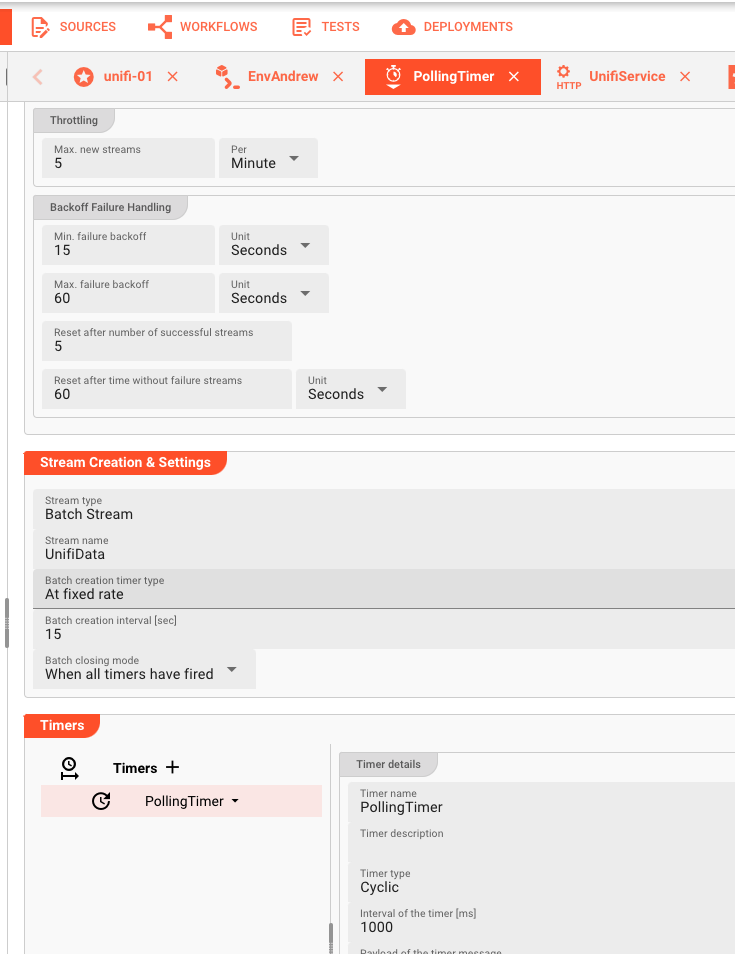 Timer configuration