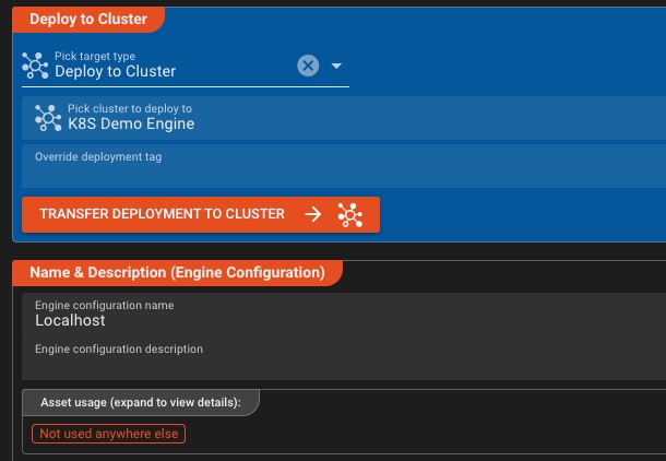 Click-and-deploy interface